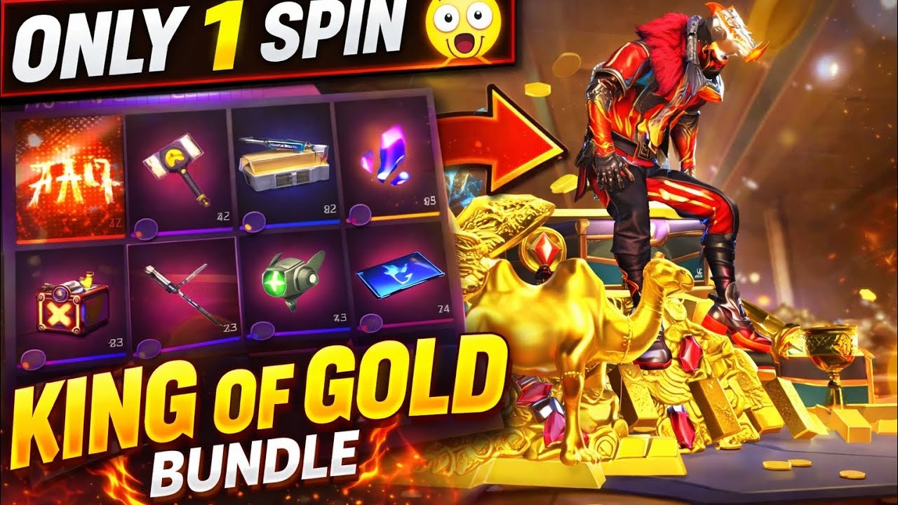 👉 “ONLY 1 SPIN 😱 KING OF GOLD BUNDLE”#freefire #shorts 