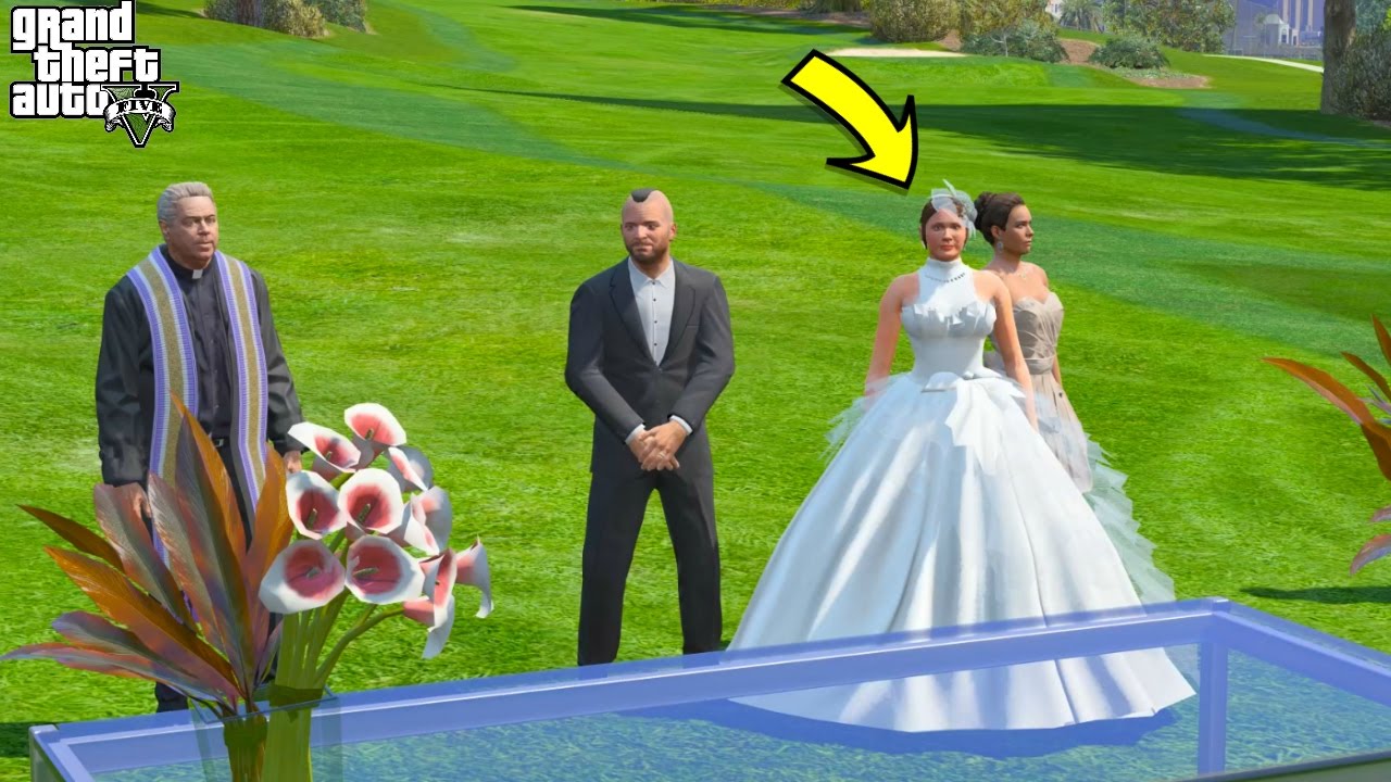 GTA 5 MICHEAL REAL LIFE MOD #1 WEDDING WITH AMANDA!