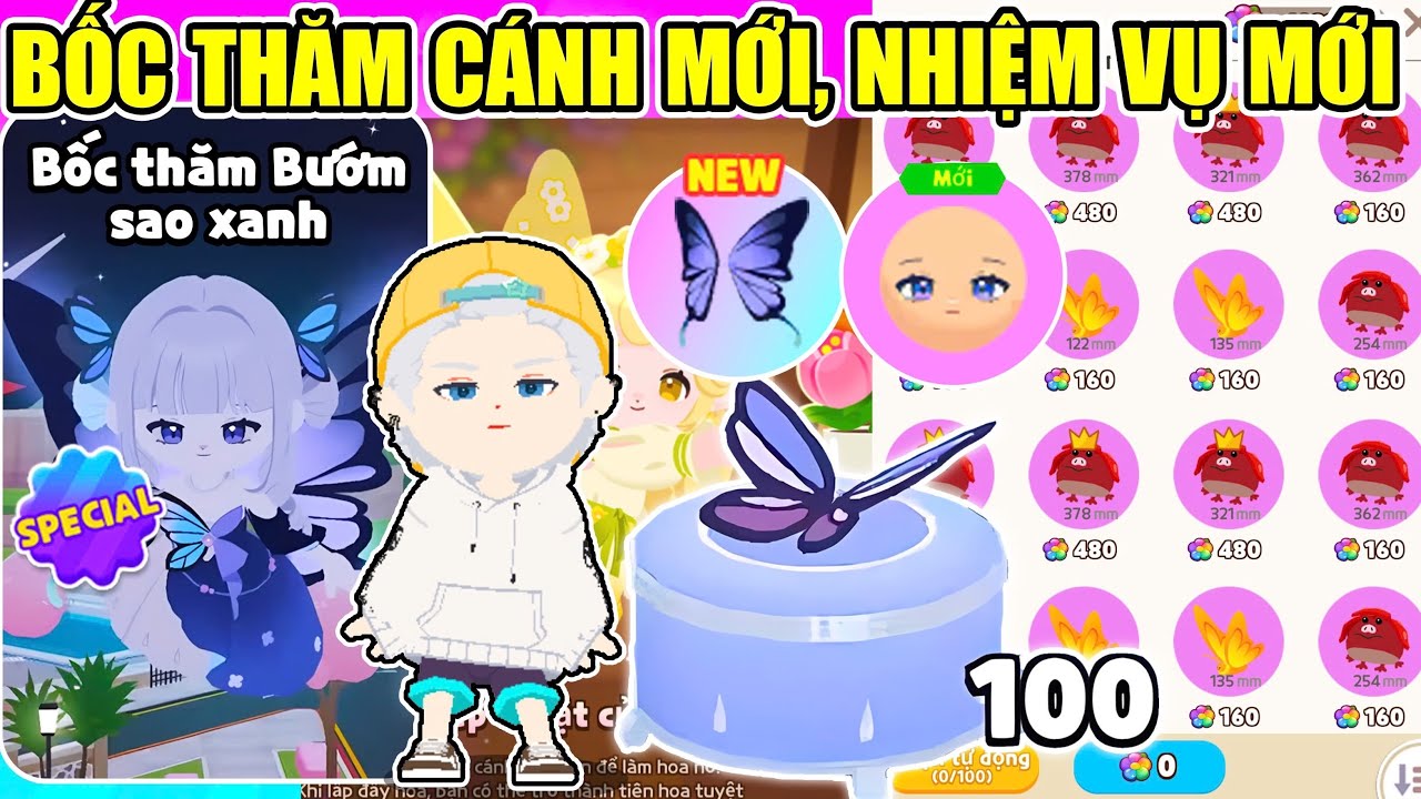 BỐC THĂM NHẬN CÁNH BƯỚM SAO XANH BAY CAO MỚI, BẮT FULL BỌ TÍM MỚI LIÊN TỤC | Play Together