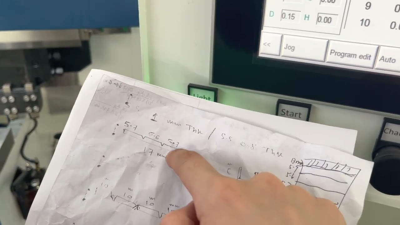 How to set a new grooving procedure ？（CNC V grooving machine operation instruction -1）