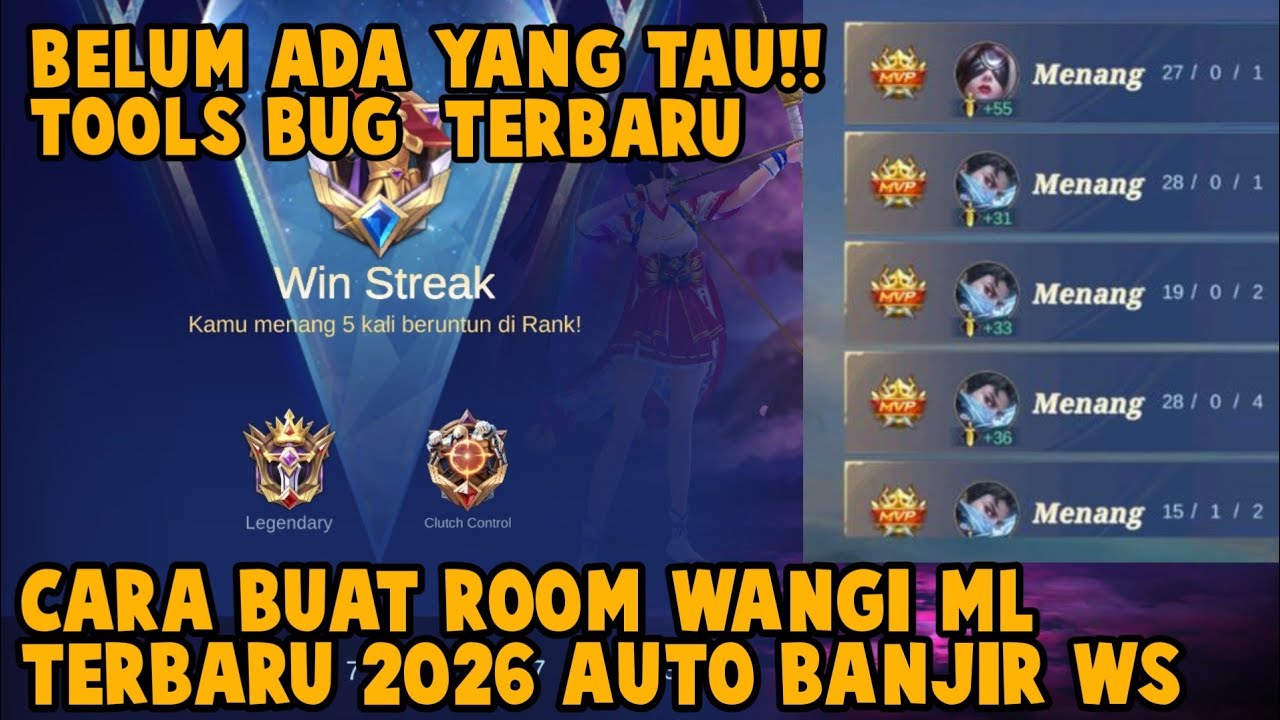 CARA BUAT ROOM WANGI ML | RW ML TERBARU SEASON 39| MUSUH AUTO BOT | WIN STREAK 