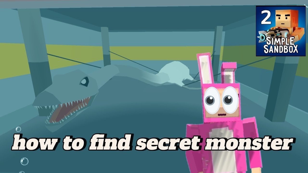 Simple sandbox 2 find the secret monster in secret base Easter eggs SSB2 1.8.90