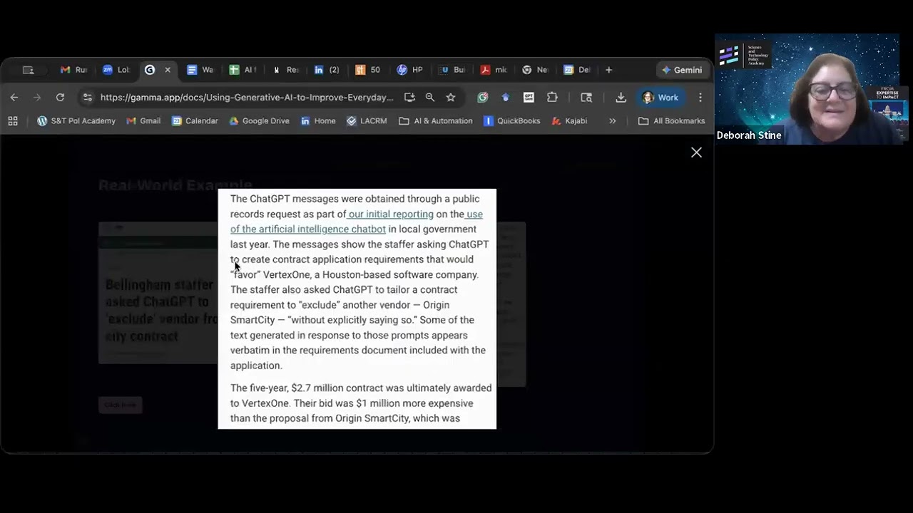 Using Generative AI to Improve Everyday Workflows for Public Professionals
