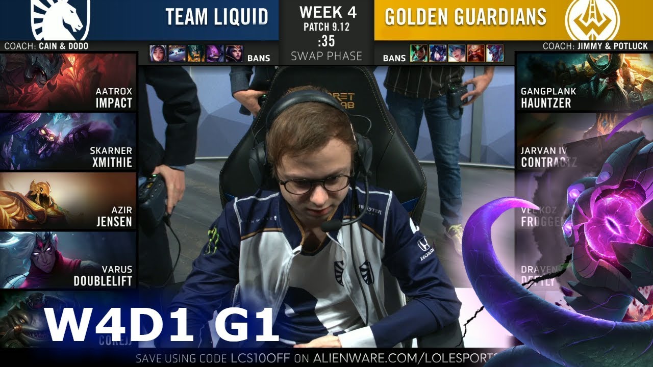 TL vs GGS | Week 4 Day 1 S9 LCS Summer 2019 | Team Liquid vs Golden Guardians W4D1