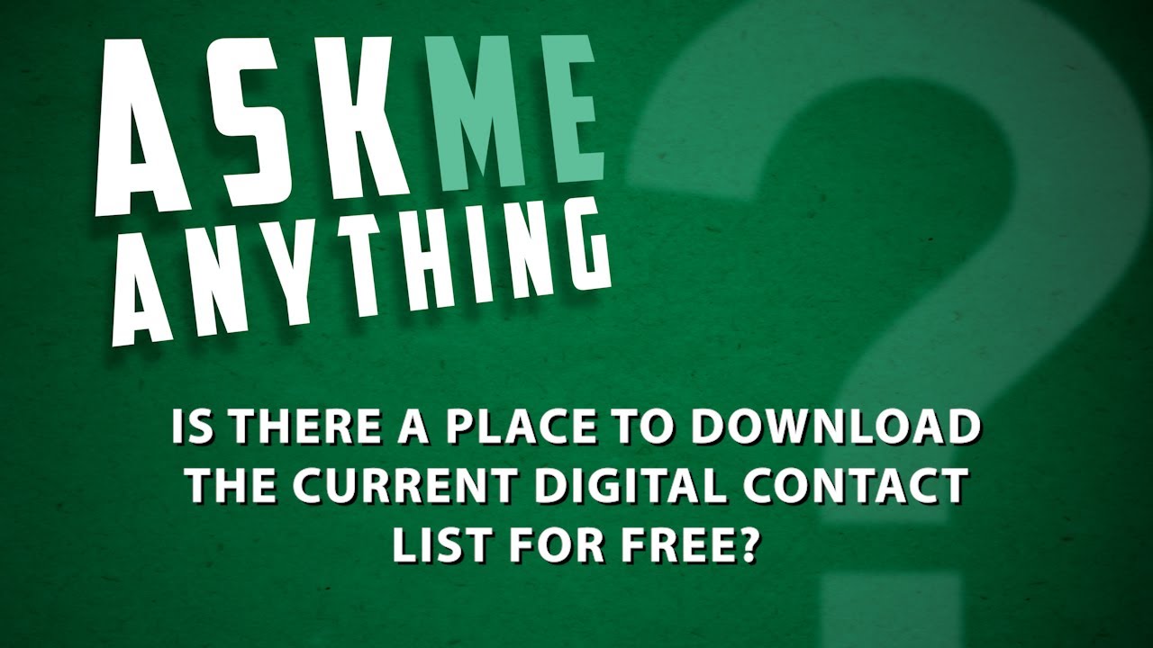 Is There a Place to Download the Current Digital Contact List for Free?