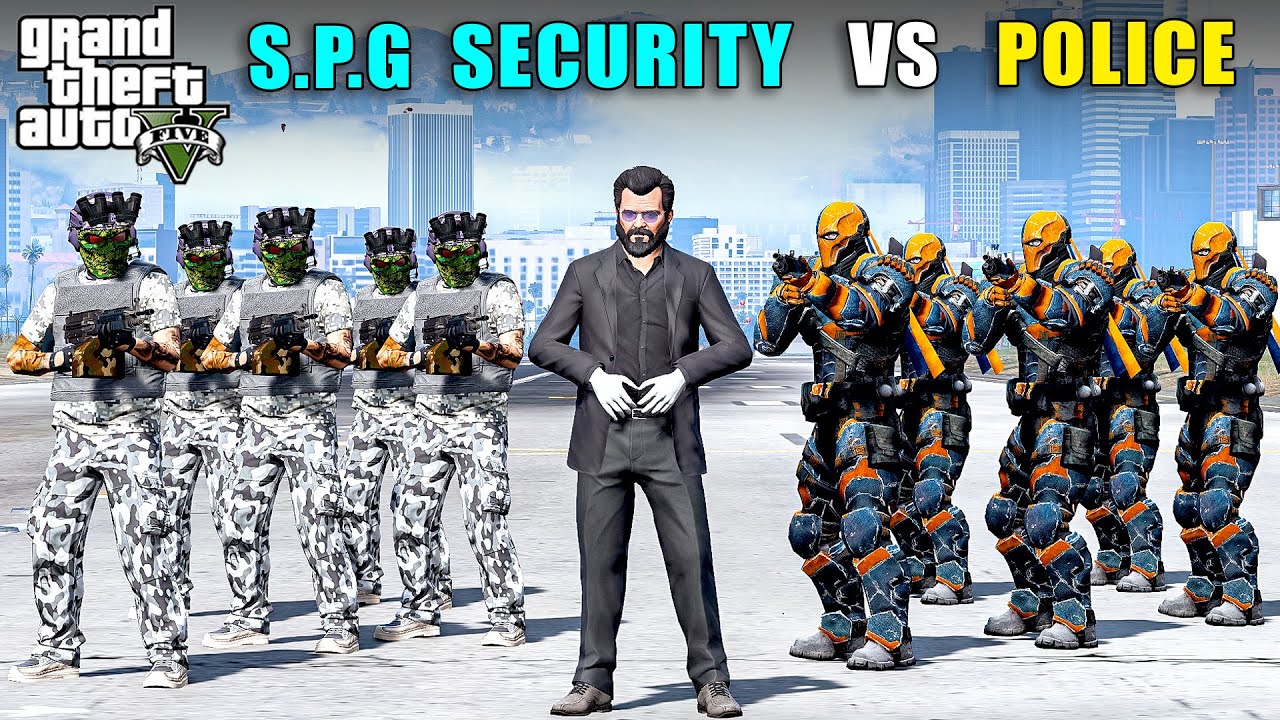 MOST POWERFUL S.P.G SECURITY VS MADRAZO'S POLICE | GTA V GAMEPLAY