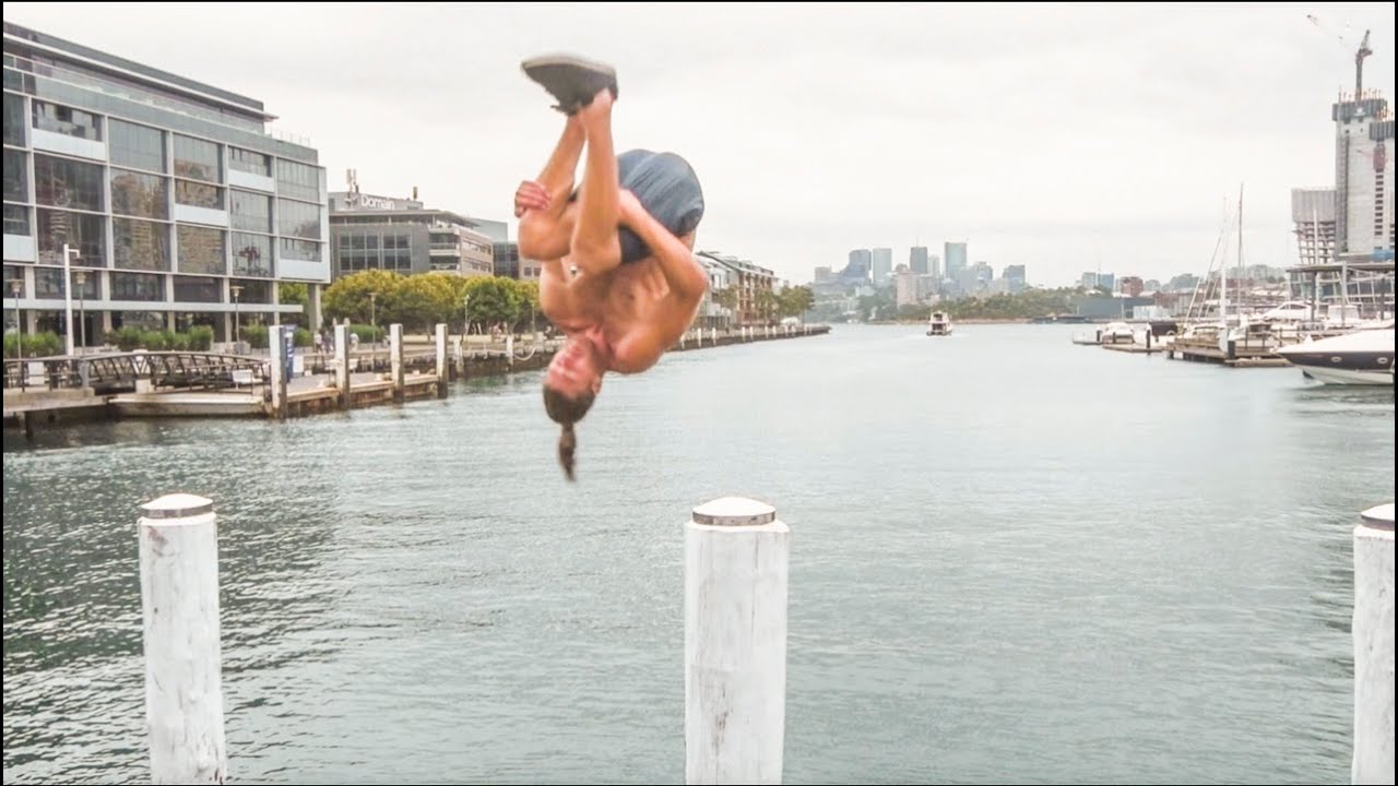 Stick or Swim — Parkour Front Flip Challenge