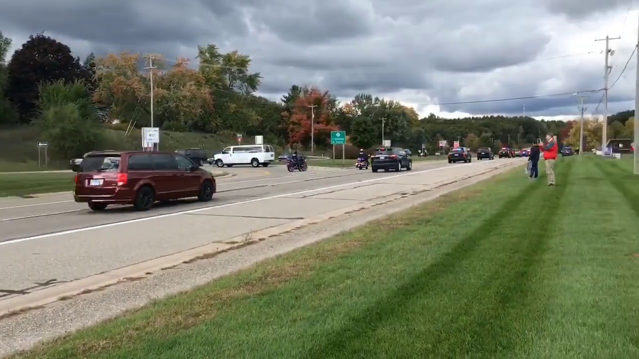 Joe Biden’s motorcade passes through Grand Rapids