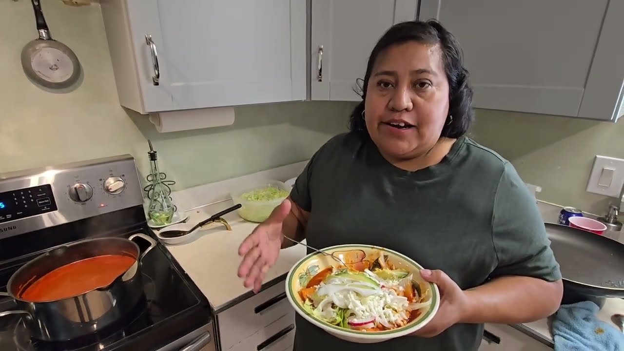 Enchiladas poblanas asi las preparo