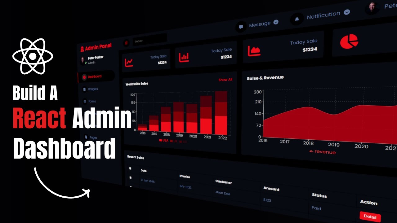 How To Create A React Admin Dashboard For Beginners | FULL Tutorial