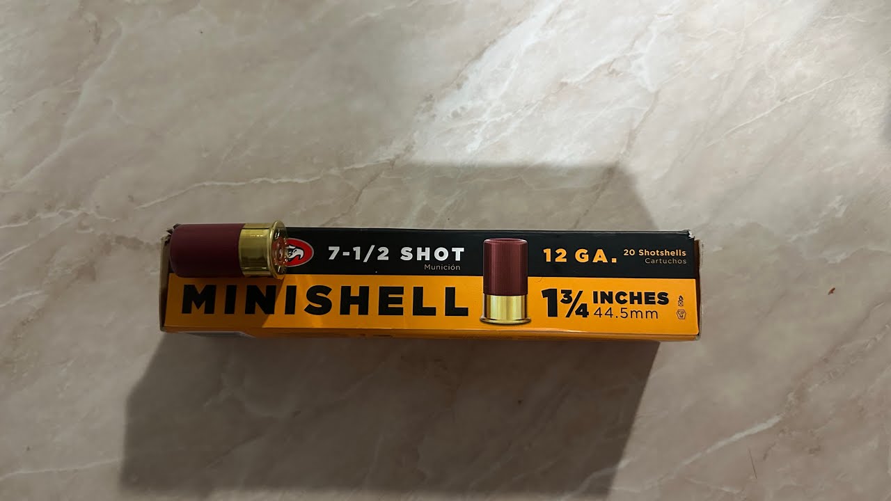 MINISHELL cal .12 prueba de tiro con 00B , 7 1/2 y Minishell