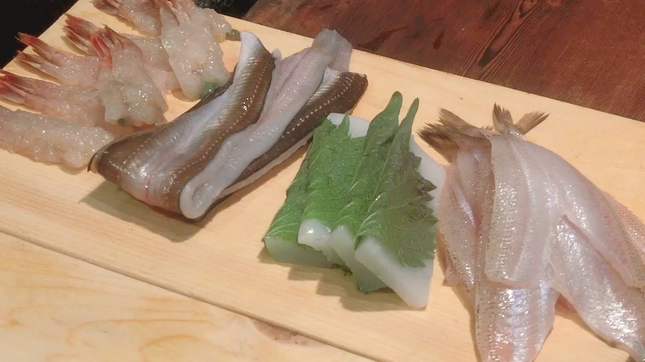 《天ぷらを食べたくて・・・・小海老、キス、アオリイカ、アナゴ》・・・・大和の　和の料理《天ぷら（リハビリ編）》