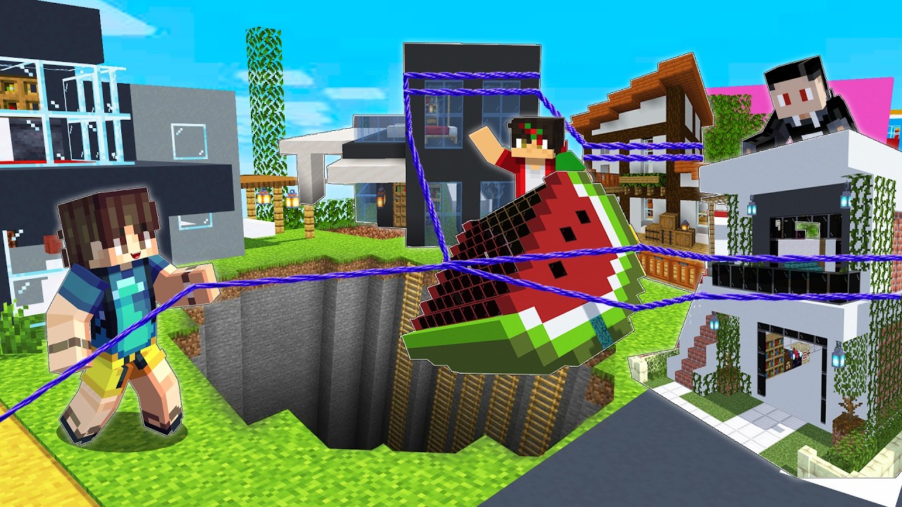 Using SECRET ROOM  to STEAL EVERYONE'S House  in Minecraft (Tagalog)
