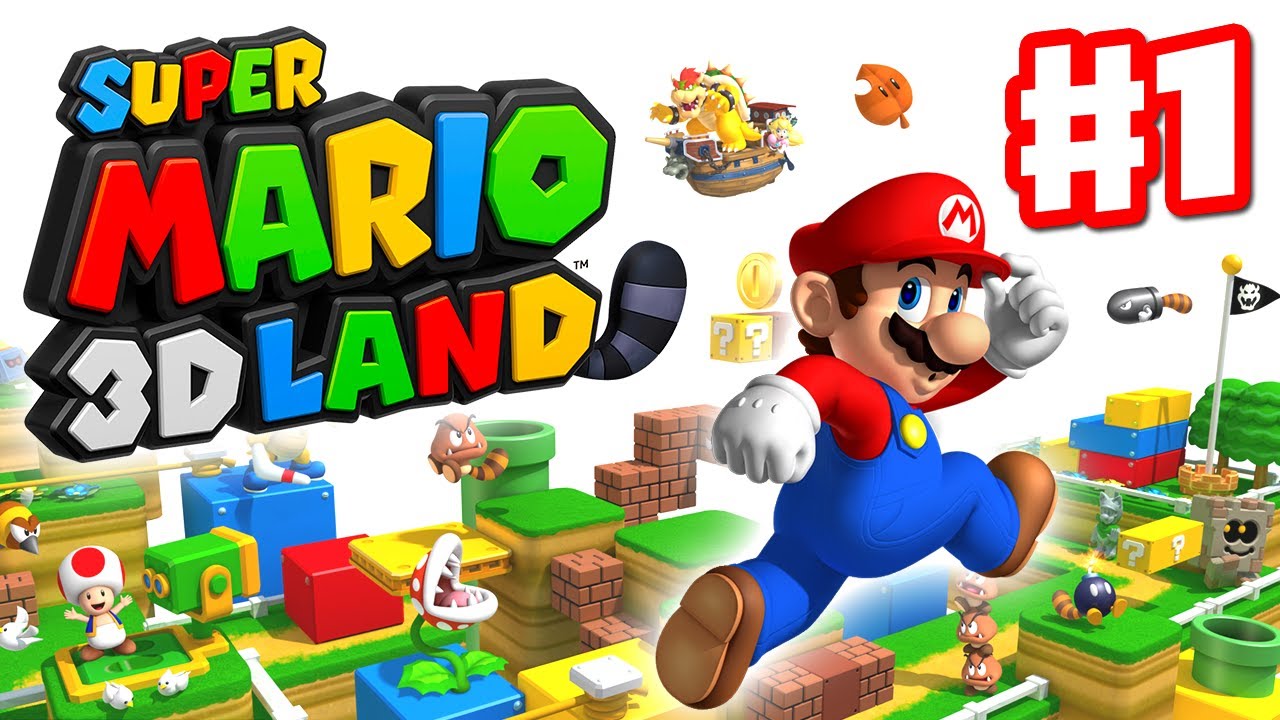 Super Mario 3D Land - Walkthrough Part 1 - World 1 (Nintendo 3DS Gameplay)