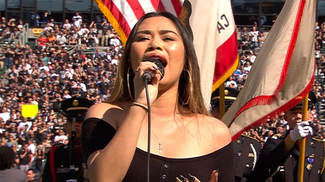 Jessica Sanchez Performs National Anthem