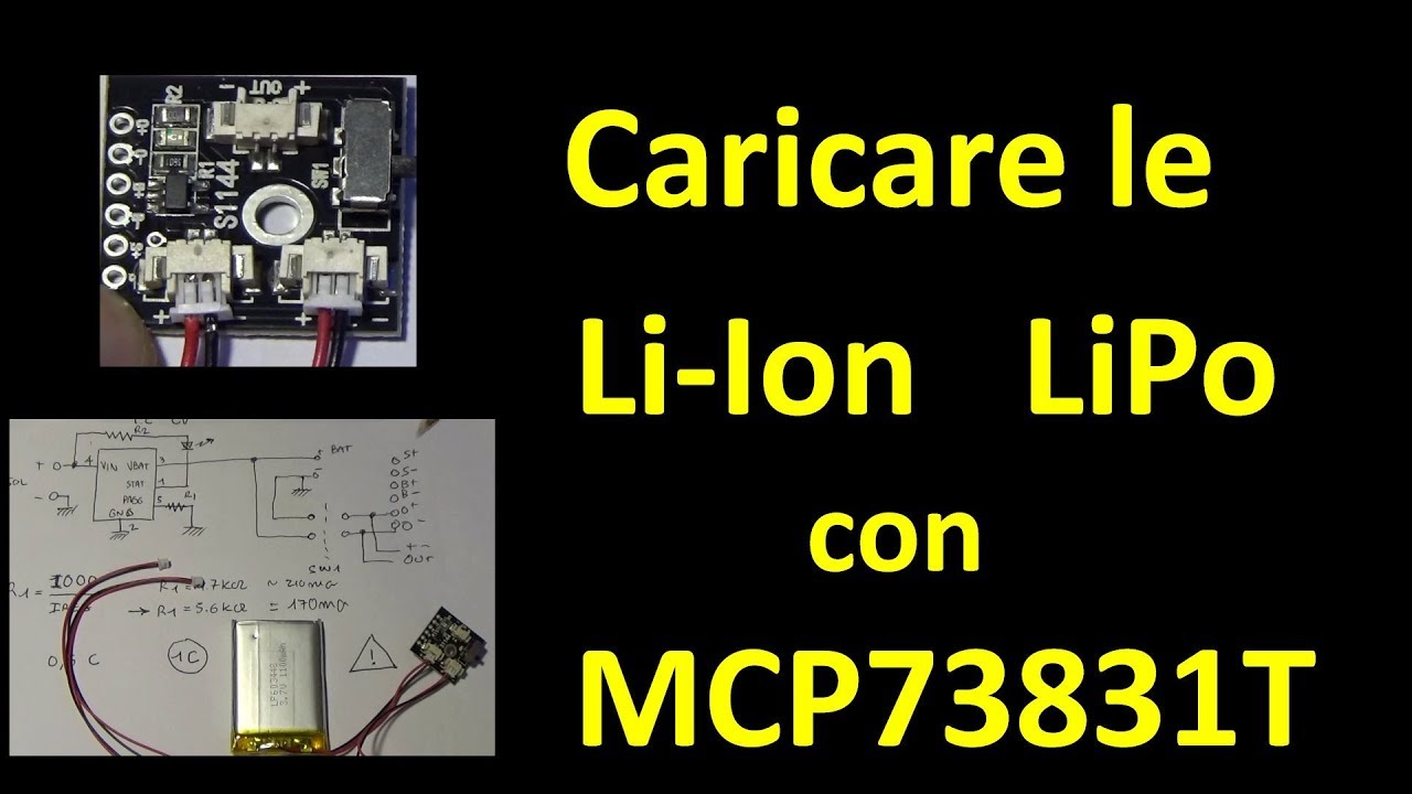 0404: Ricaricare batterie Li-Ion, Lipo con MCP73831T