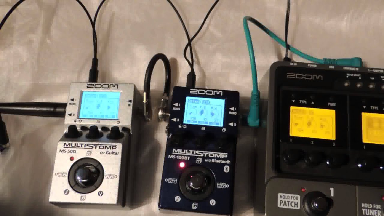 Zoom G3 vs MS-100 vs MS-50  Comparison  -  DELAY