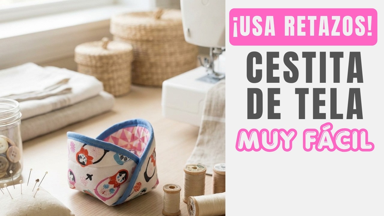 Cestita de Tela F&aacute;cil | Tutorial Paso a Paso
