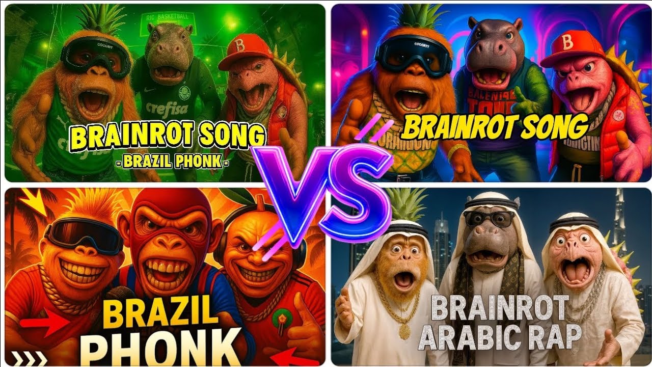 Brainrot Arabic RAP 🆚 Brainrot Brazil 🇧🇷 SONG 🆚 PHONK Brazil Rap - Tiles Hop EDM Rush (part 4)