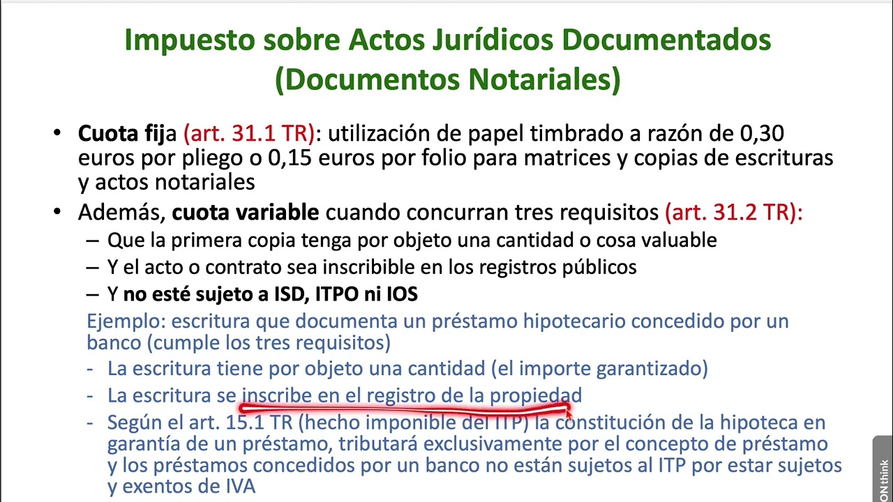 ITPAJD 04: Impuesto sobre Actos Jurídicos Documentados