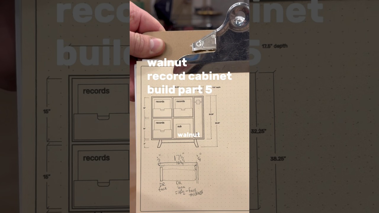 Шкаф для пластинок из ореха, часть 5 #мебельщик #сборкасерий #серия #часть5 #проект #сделайсам #д...