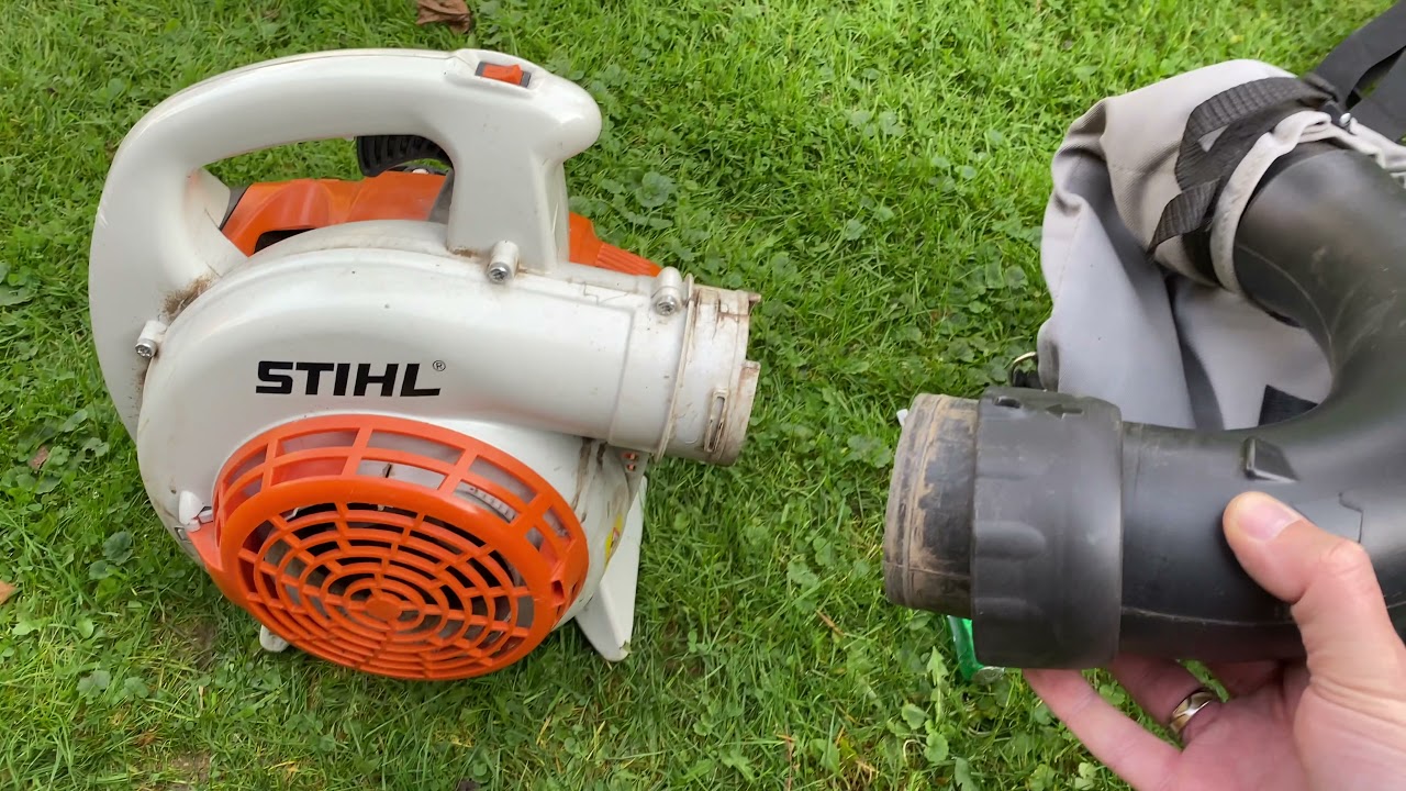 Stihl Laubsauger SH56 / SH86: Umbau von Saugen und Häckseln auf Pusten und Blasen