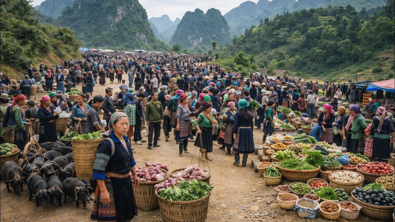 Explore the H’Mong Highland Market in Northwest Vietnam – Lung Phinh Market, Bac Ha, Lao Cai