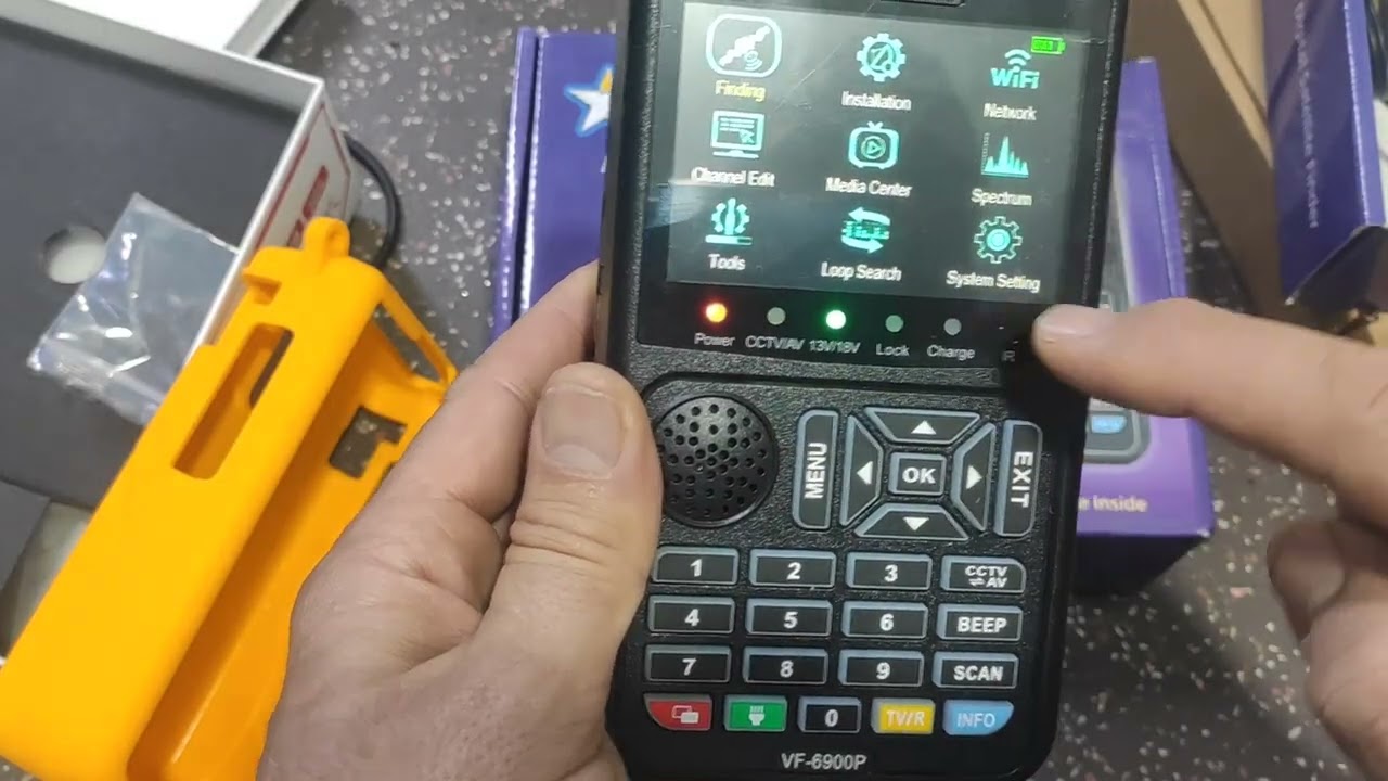 🌟🌟SAT FINDER VF6900 PRO تلفاز و تجريب كاميرات و التقاط الاقمار الصعبة مع خاصية HEVC + H265 🌟🌟