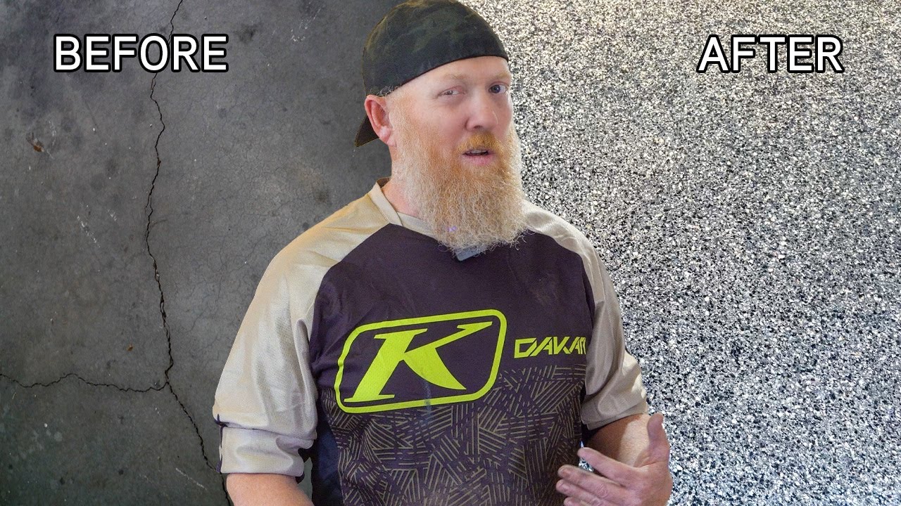 Garage Floor Epoxy Flake Install Using Real Mica – Full DIY Tutorial  *part 2*