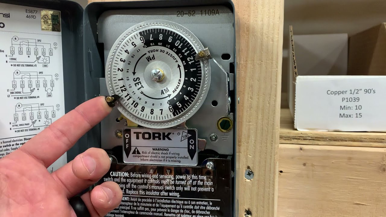 How to set the time on an electric mechanical timer? | Nichols Electric and Plumbing