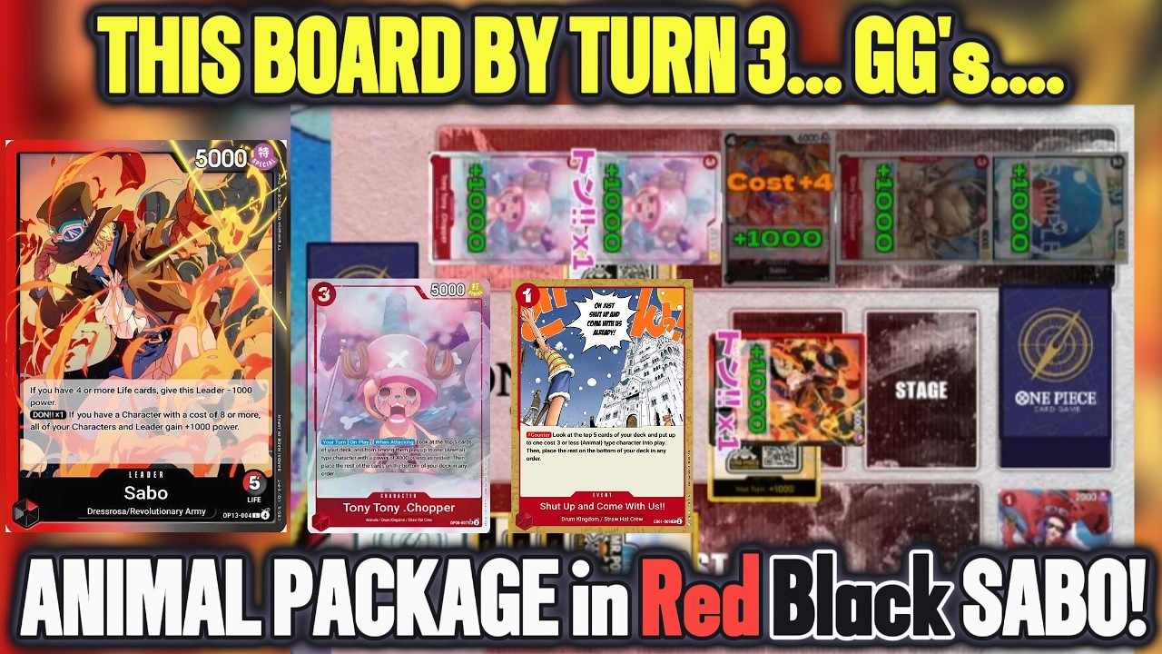 This deck wins by turn 3... Animal Red Black Sabo