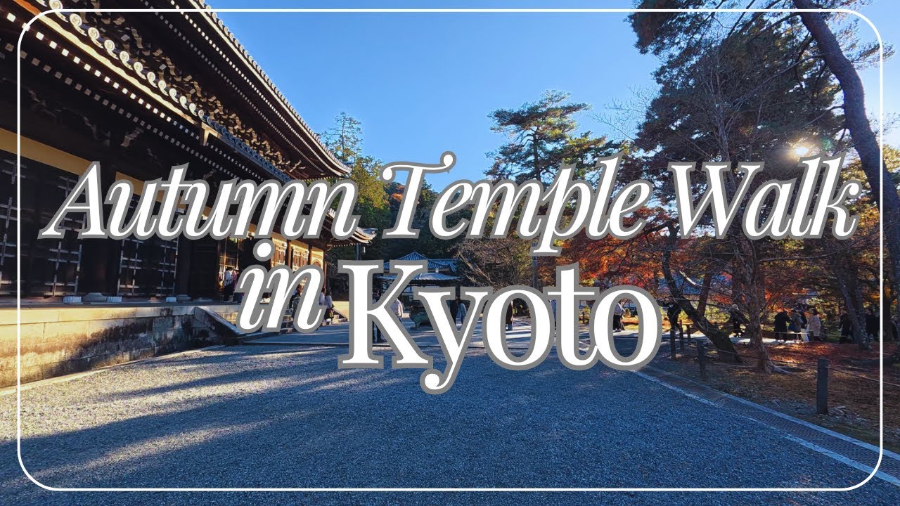 Autumn Temple Walk in Kyoto | ASMR Japan Walking