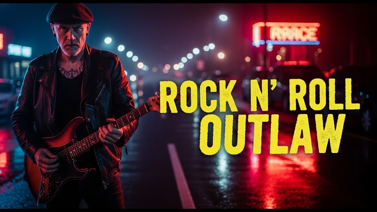 Midnight Outlaw Riffs on the American Highway #MidnightRock #HighwayVibes #GuitarRebel
