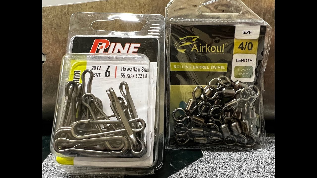 PLINE 122lb Hawaiian/Scissor Snap Clip & Airkoul Swivel Strength Test 295lb Claim