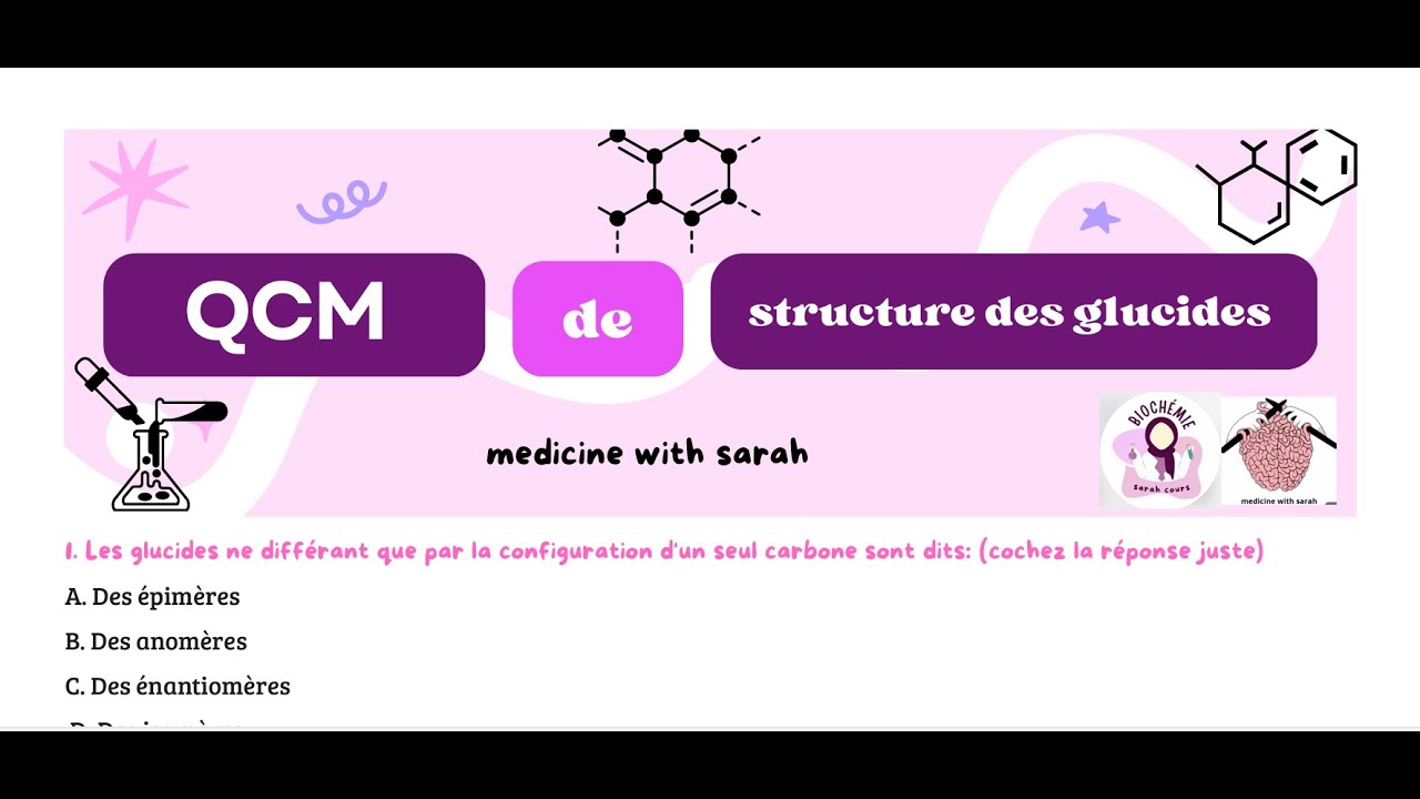 qcm structure des glucides