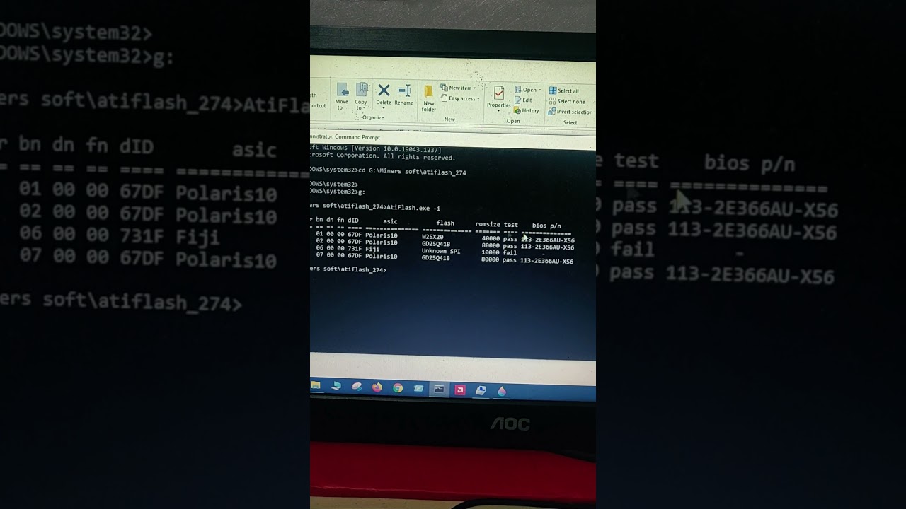 rx570 bios mod ATIFlash #shorts #youtubeshorts