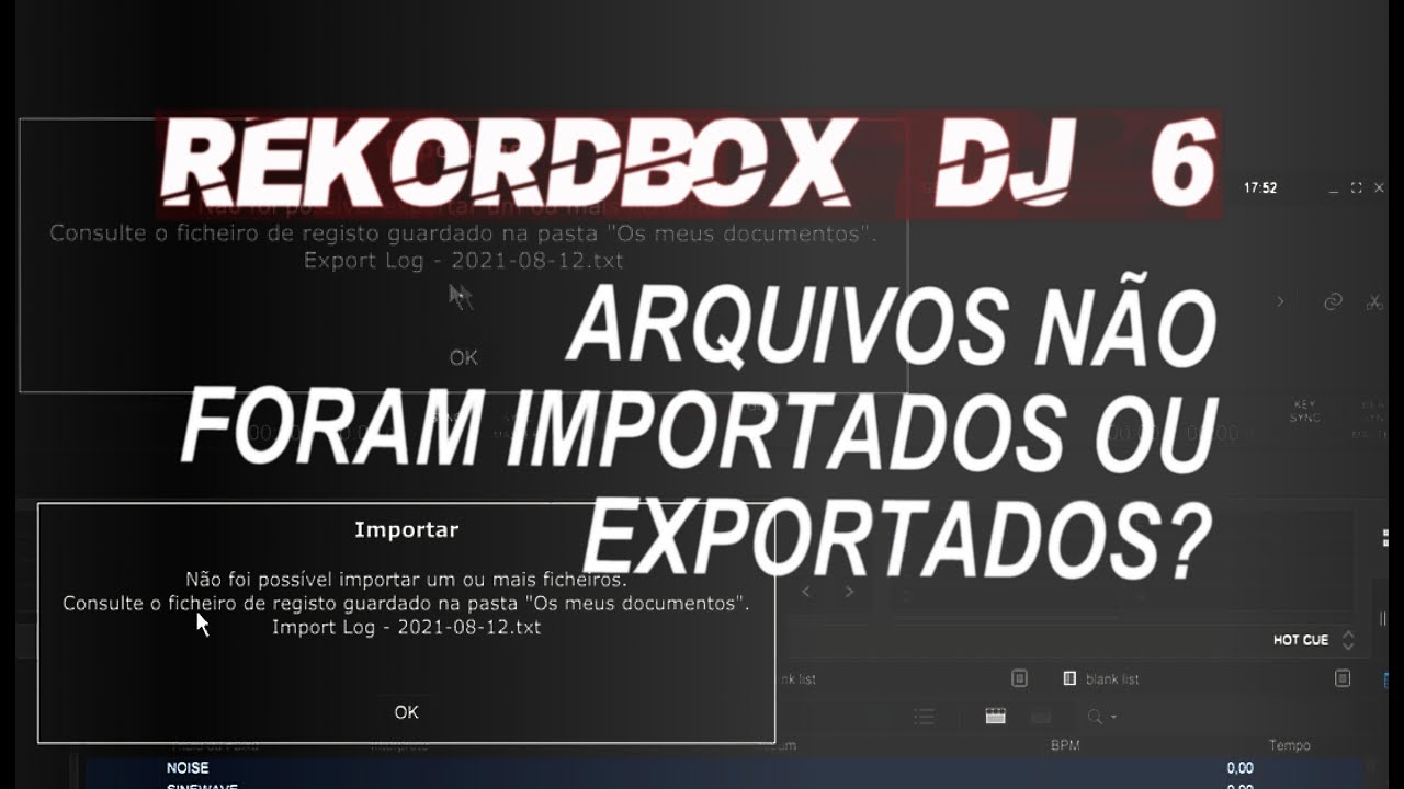 Rekordbox DJ 6 Arquivos não foram importados ou exportados?