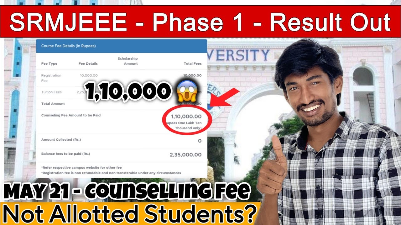SRMJEEE 2025 | Phase 1 Result OUT | MAY 21 Last Date | How To Pay Counselling Fees❓| TTG