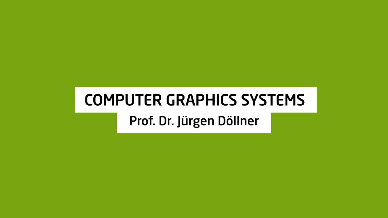 Computergraphics Systems: HPI Research Group | HPI-TV