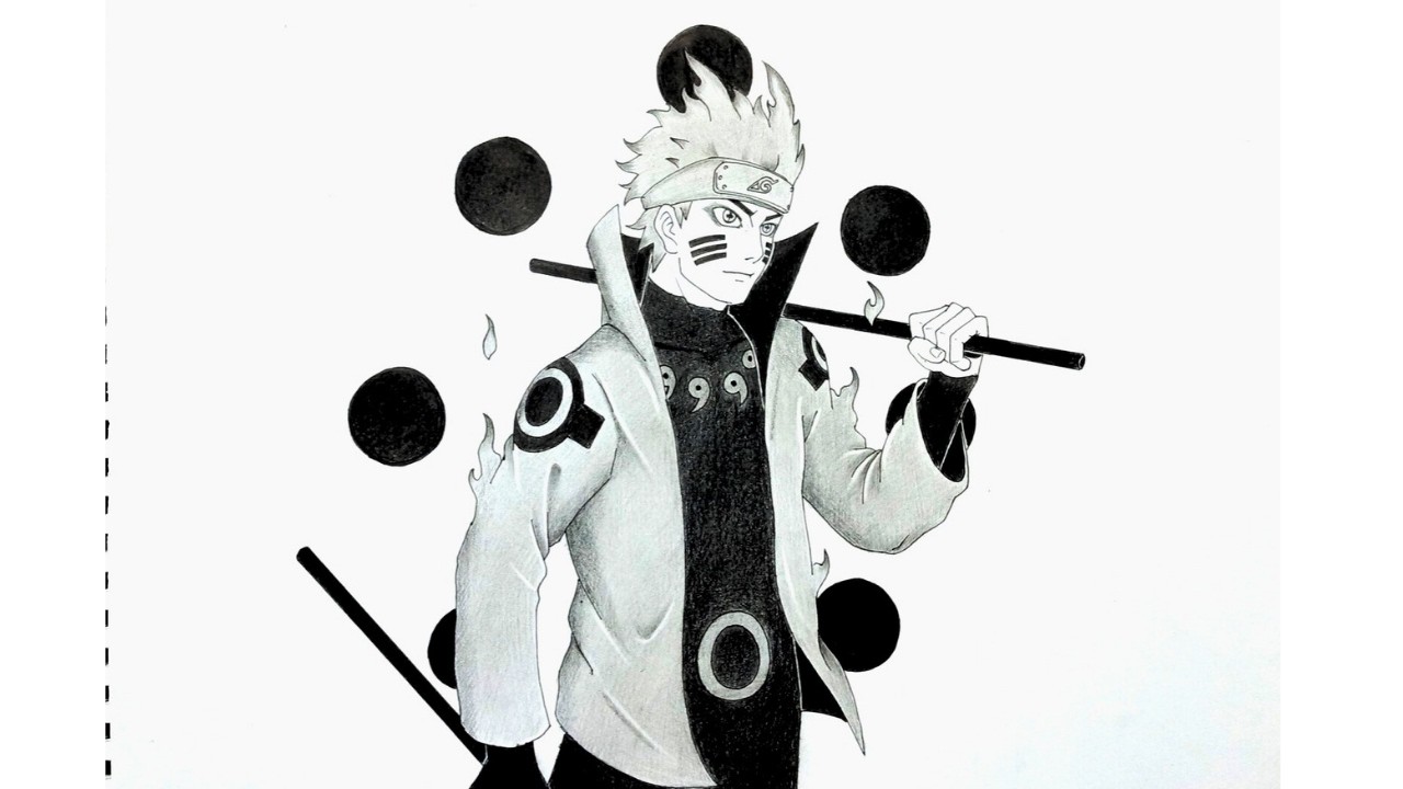 How to draw  Naruto six path mode