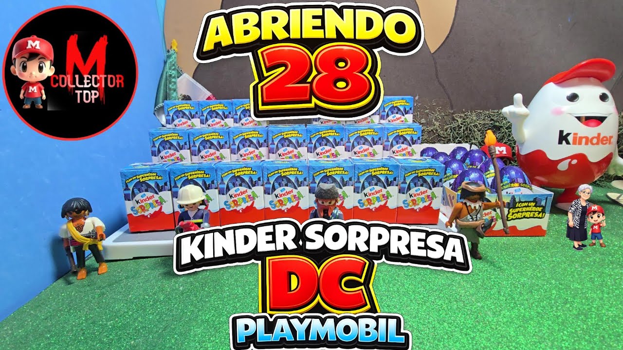 ¡ABRIENDO 28 KINDER SORPRESA DC PLAYMOBIL! 😱🦸‍♂️