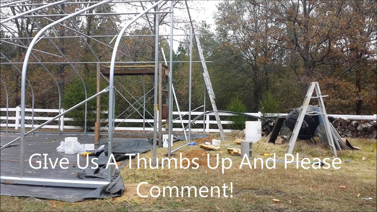 The Snow Arch Greenhouse Build  Part 4  Framing the Steel End Walls