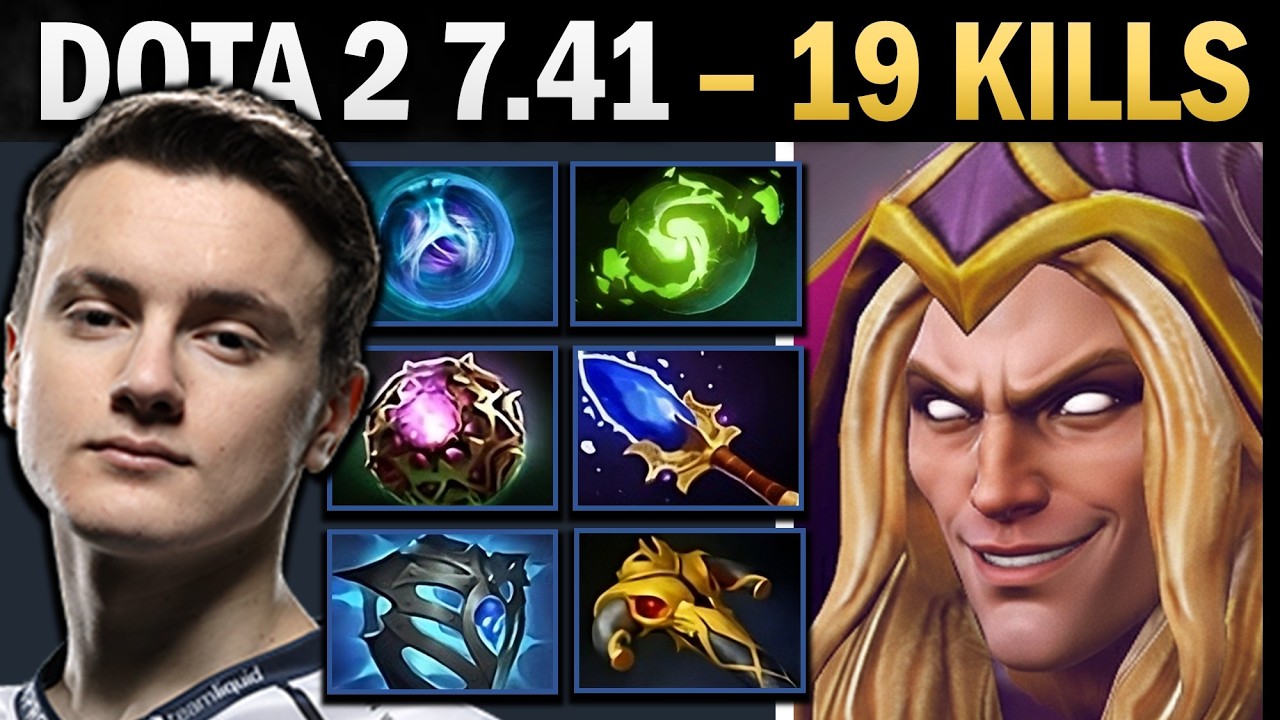 Invoker Dota 2 7.41 with 19 Kills and Rattlecage - Dota 2 Gameplay