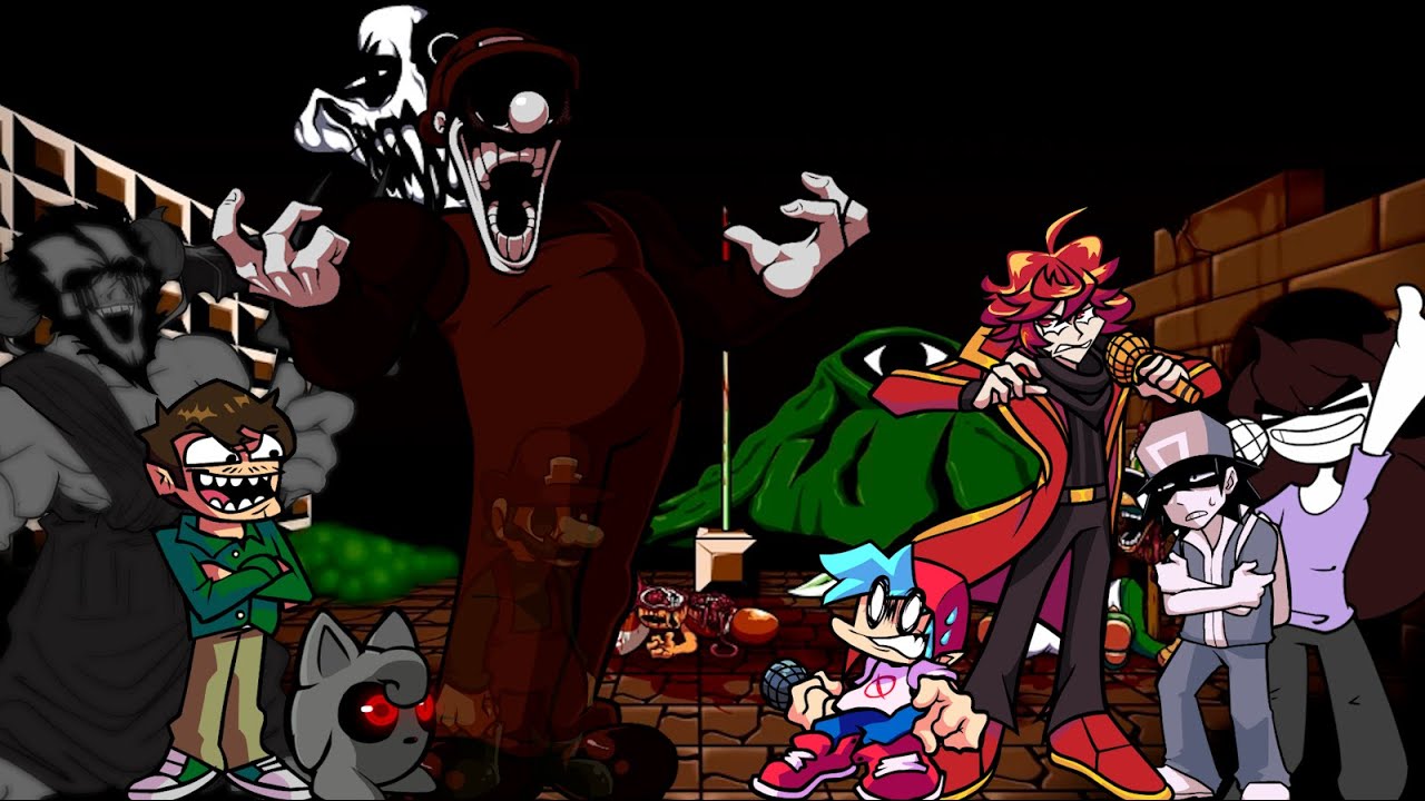 FNF - Powerdown REMASTER but Different Characters Sing It 🎶 (Everyone Sings Powerdown)