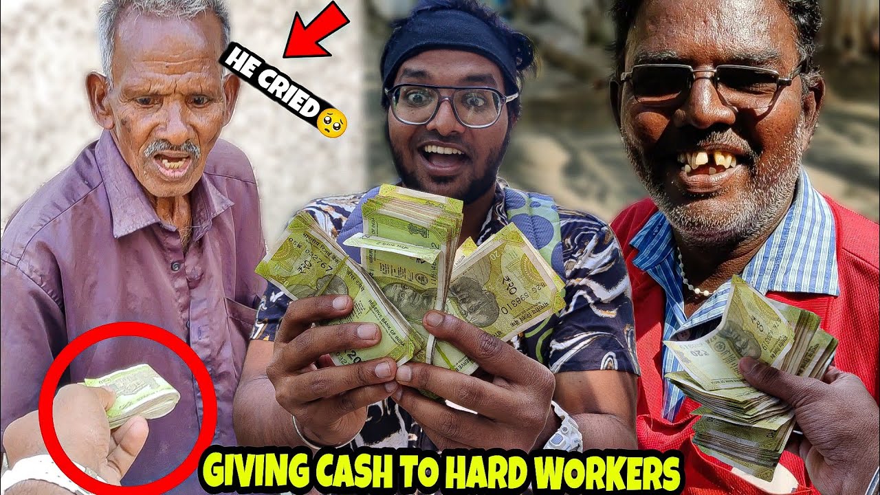 GIVING💸 ₹1000 TO HARD WORKERS | HE CRIED 🥺| its me DANUSH