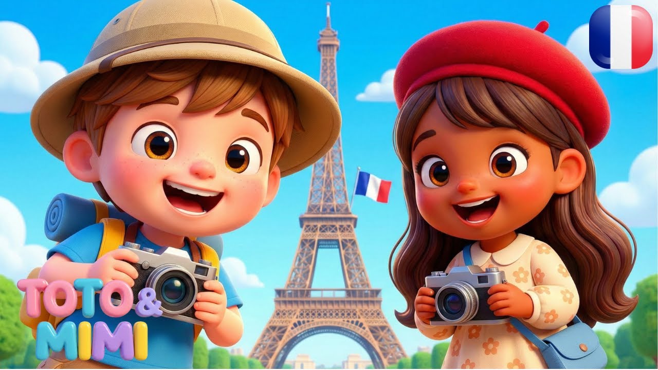 🎶 Comptine pour enfants : Toto & Mimi voyagent en France 🇫🇷
