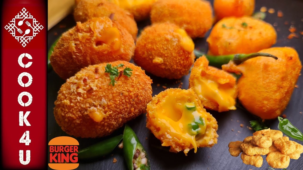 Burger King Style Chilli Cheese Nuggets | How to Make Chilli Cheese Bites | Cheese Poppers Shotz