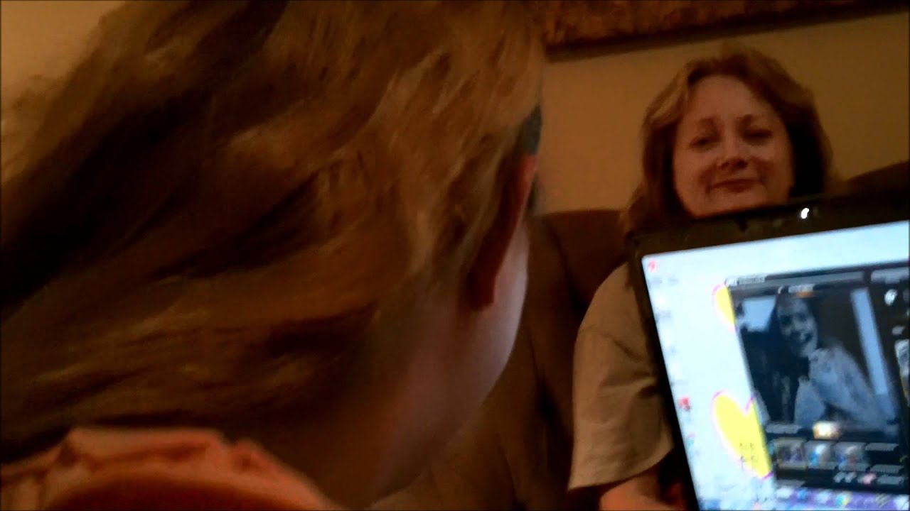 Karlie talking to Austin Mahone (her bday present from her mom)