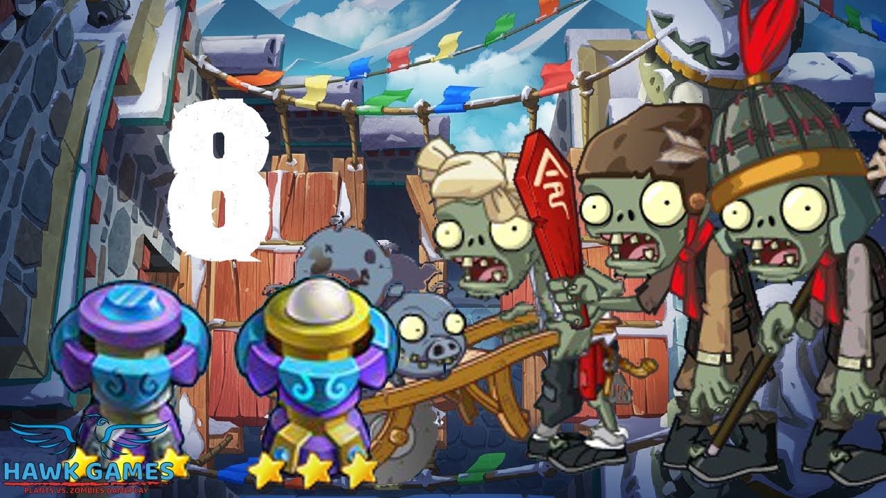 PvZ Online - Adventure Mode - Snow on line 8 | @peacannon