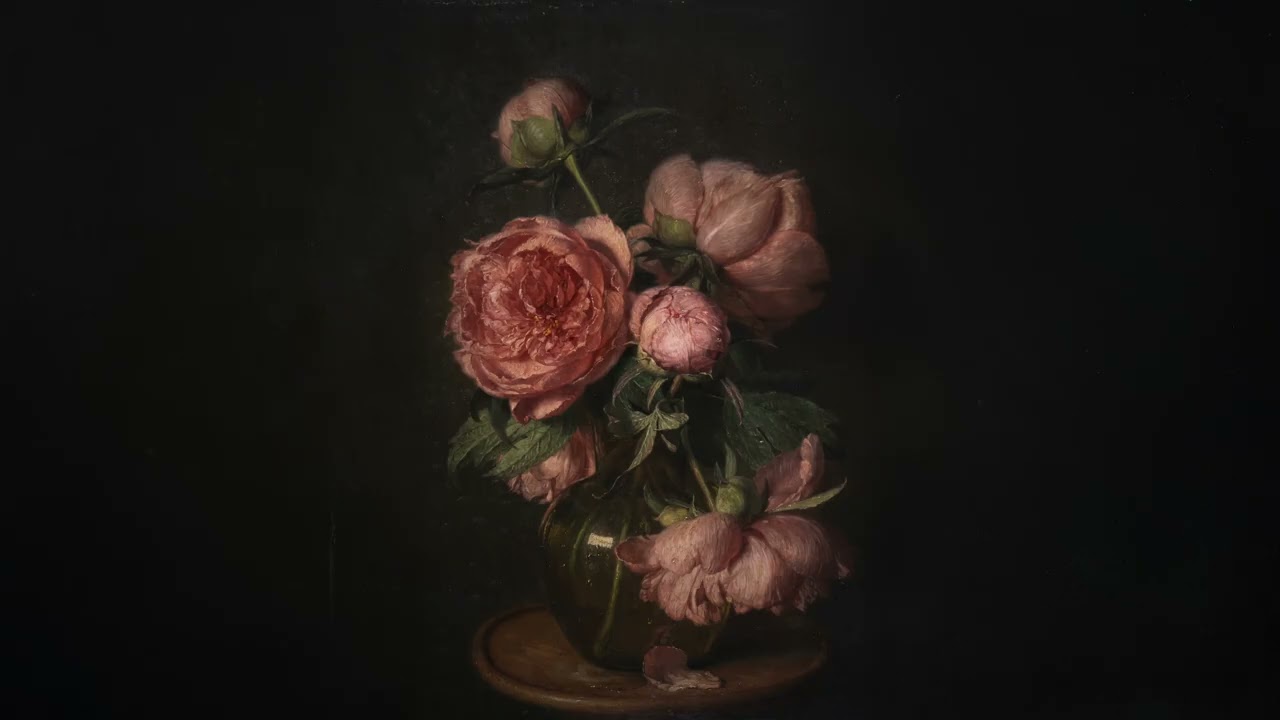 Classic Moody Peonies | TV Art  | 1 Painting ~ 2 Hrs Screensaver | Background | Slideshow